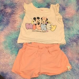 Disney White and Pink Kids Matching Set
